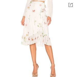 Aeryne mellie botanical wrap skirt